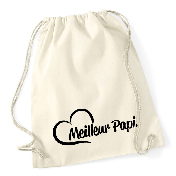 Turnbeutel Meilleur Papi Cœur 12 Liter