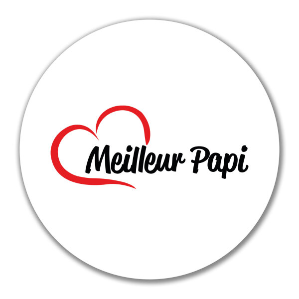 Aufkleber Meilleur Papi Cœur 10cm Sticker