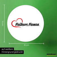 Aufkleber Meilleure Maman Cœur 10cm Sticker