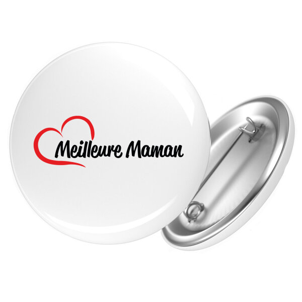 Button Meilleure Maman Cœur