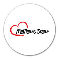 Aufkleber Meilleure Sœur Cœur 10cm Sticker