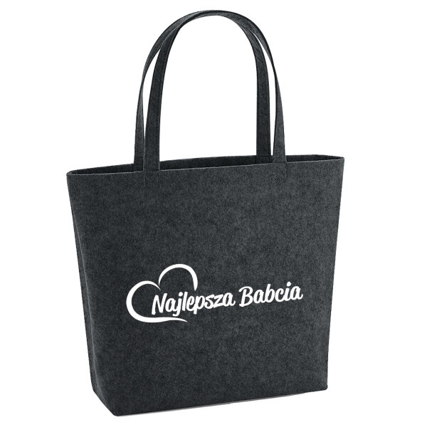 Filzshopper Najlepsza Babcia Serce 22 Liter Filztasche