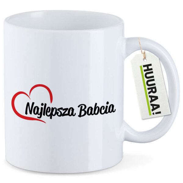 Kaffeetasse Najlepsza Babcia Serce 330ml