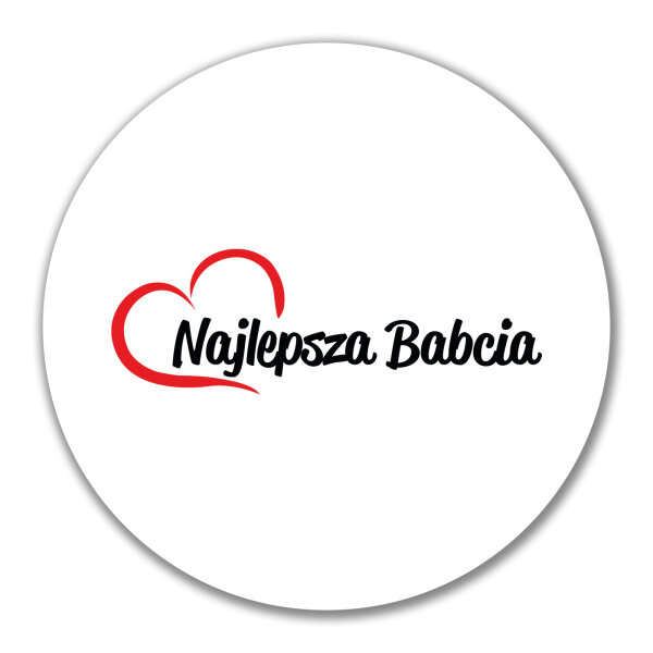 Aufkleber Najlepsza Babcia Serce 10cm Sticker