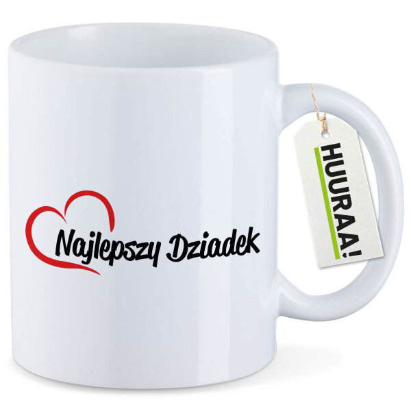Kaffeetasse Najlepszy Dziadek Serce 330ml