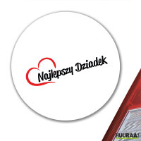 Aufkleber Najlepszy Dziadek Serce 10cm Sticker
