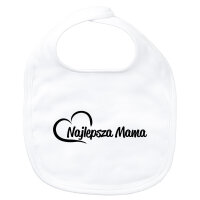 Baby Lätzchen Najlepsza Mama Serce Klettverschluss