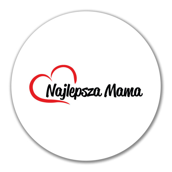 Aufkleber Najlepsza Mama Serce 10cm Sticker