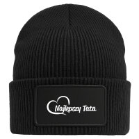 Beanie Najlepszy Tata Serce Black Mütze