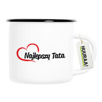 Emaille Tasse Najlepszy Tata Serce 300ml Vintage Emaille...