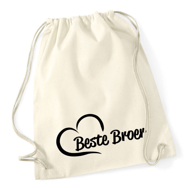 Turnbeutel Beste Broer Hart 12 Liter