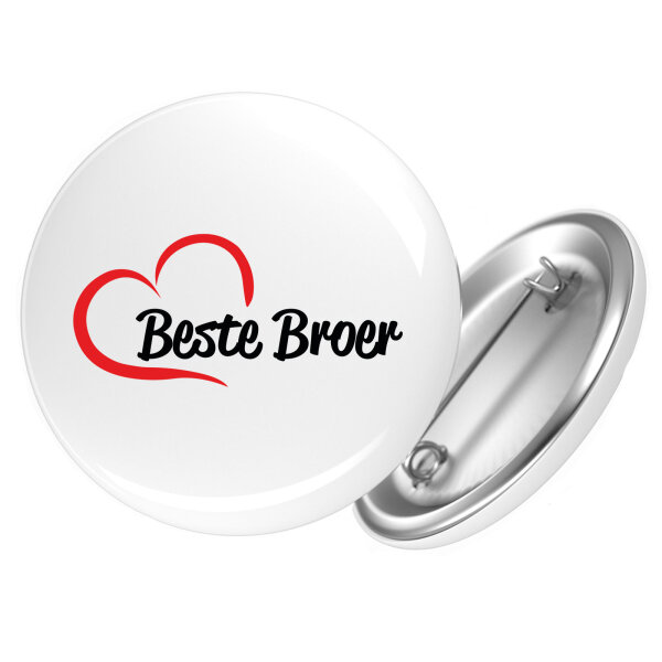 Button Beste Broer Hart