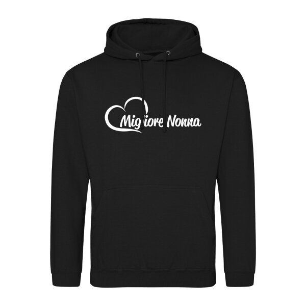 Unisex Hoodie Migliore Nonna Cuore Größe S-3XL