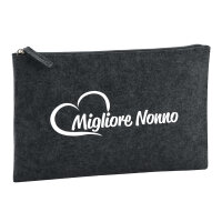 Kulturbeutel Migliore Nonno Cuore 1 Liter Filz Charcoal...