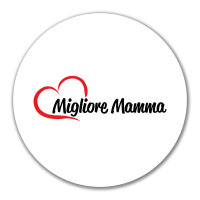 Aufkleber Migliore Mamma Cuore 10cm Sticker
