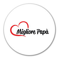 Aufkleber Migliore Papà Cuore 10cm Sticker