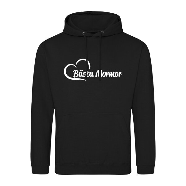 Unisex Hoodie Bästa Mormor Hjärta Größe S-3XL