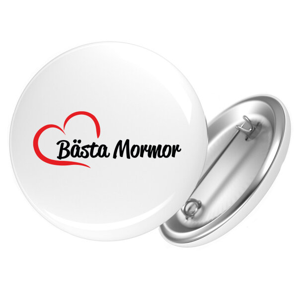 Button Bästa Mormor Hjärta
