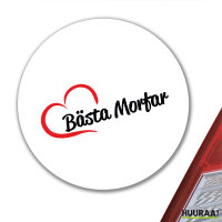 Aufkleber Bästa Morfar Hjärta 10cm Sticker