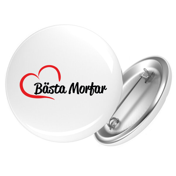 Button Bästa Morfar Hjärta