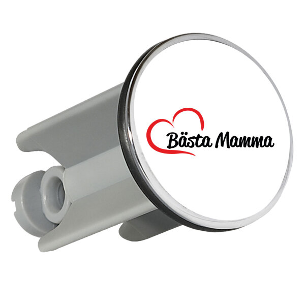 Waschbeckenstöpsel Bästa Mamma Hjärta 4cm Abflussstopfen