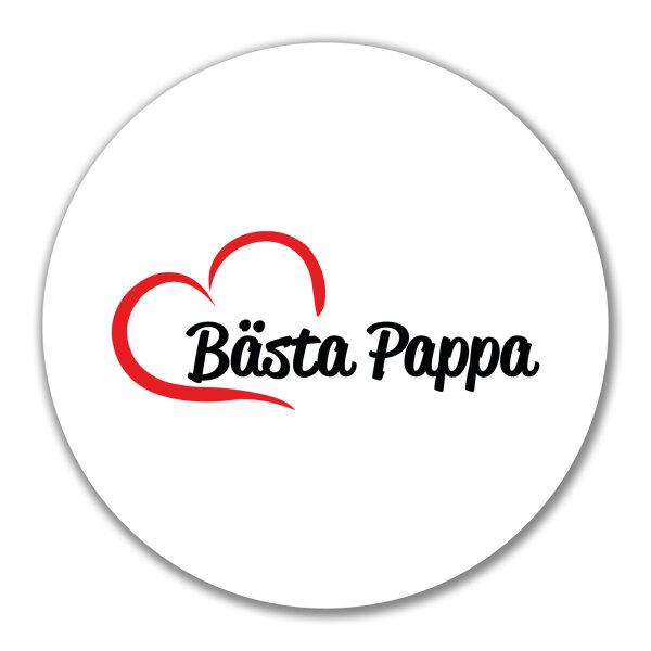 Aufkleber Bästa Pappa Hjärta 10cm Sticker