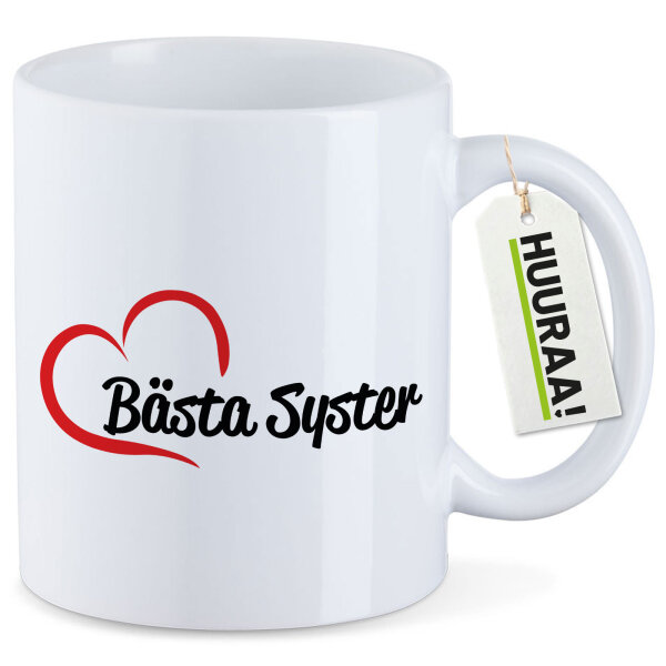 Kaffeetasse Bästa Syster Hjärta 330ml