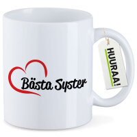 Kaffeetasse Bästa Syster Hjärta 330ml
