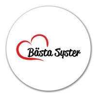 Aufkleber Bästa Syster Hjärta 10cm Sticker
