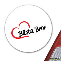 Aufkleber Bästa Bror Hjärta 10cm Sticker