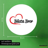 Aufkleber Bästa Bror Hjärta 10cm Sticker