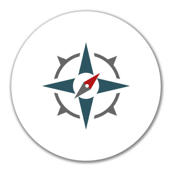 Aufkleber Kompass Bussole 10cm Sticker