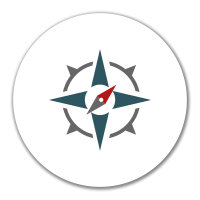 Aufkleber Kompass Bussole 10cm Sticker