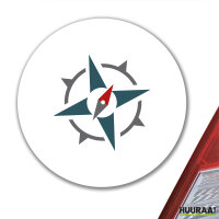 Aufkleber Kompass Bussole 10cm Sticker
