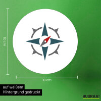 Aufkleber Kompass Bussole 10cm Sticker
