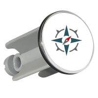 Waschbeckenstöpsel Kompass Bussole 4cm Abflussstopfen