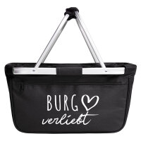 Einkaufskorb faltbar Burg verliebt 20 Liter Tragekorb Black
