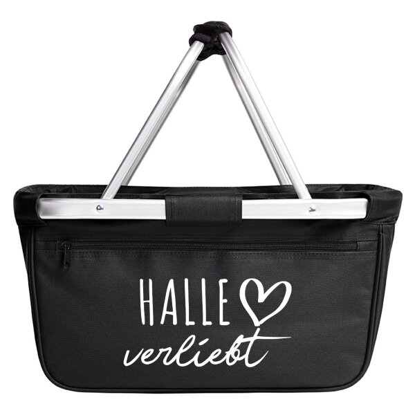 Einkaufskorb faltbar Halle verliebt 20 Liter Tragekorb Black