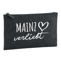 Kulturbeutel Mainz verliebt 1 Liter Filz Charcoal...