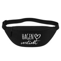 Bauchtasche Hagen verliebt 2,5 Liter Black Crossbody Bag