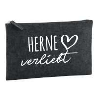 Kulturbeutel Herne verliebt 1 Liter Filz Charcoal...