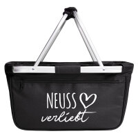 Einkaufskorb faltbar Neuss verliebt 20 Liter Tragekorb Black