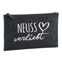 Kulturbeutel Neuss verliebt 1 Liter Filz Charcoal...
