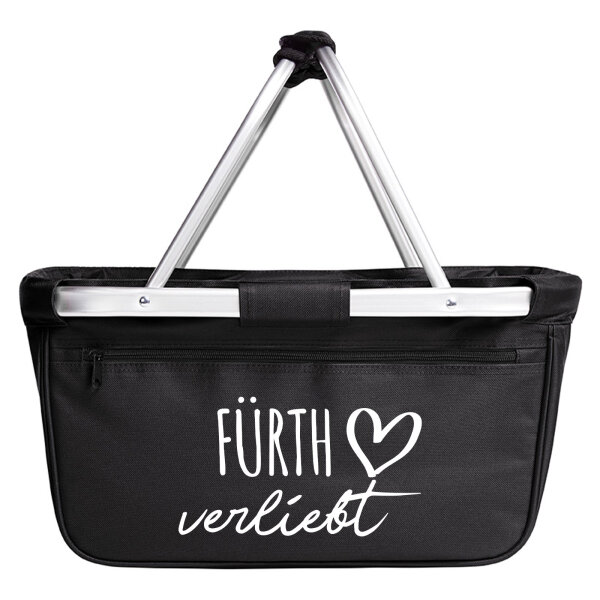Einkaufskorb faltbar Fürth verliebt 20 Liter Tragekorb Black