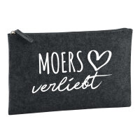 Kulturbeutel Moers verliebt 1 Liter Filz Charcoal...