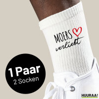Socken Moers verliebt Größe 37/46 White Motiv...