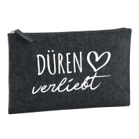 Kulturbeutel Düren verliebt 1 Liter Filz Charcoal...