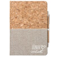 Notizbuch A5 L&uuml;nen verliebt 80 Blatt inkl....