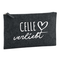 Kulturbeutel Celle verliebt 1 Liter Filz Charcoal...