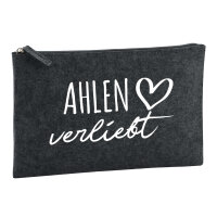 Kulturbeutel Ahlen verliebt 1 Liter Filz Charcoal...